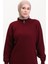 Paçası Fermuarlı Triko Takım 11030-01 Bordo 3
