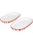 Joy Oval Servis 2li Set Kırmızı 17X30X4 cm 1