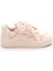 Kadın Sneakers Ayakkabı Düz Tabanlı Pudra 1