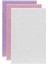 3 Lü Düz Renk El Yüz Havlu Seti; Pamuklu 50 x 90 cm Mor-Pembe-Beyaz 2