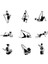 Sekiz Kademeli Pilates Bandı Direnç Bandı Yoga Lastiği Esneme Kayışı Siyah 3
