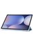 Samsung Galaxy Tab S10+ Kılıf Üç Katlı Standlı Deri+Tpu+Akrilik Şeffaf Arkalı Tablet Kılıfı-Bebek Mavisi 4