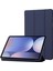 Samsung Galaxy Tab S10+ Kılıf Pu Deri+Silikon Üç Katlı Standlı Tablet Kılıfı-Koyu Mavi 1
