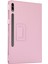 Samsung Galaxy Tab S10+ Kılıf Ikiye Katlanır Standlı Deri Tablet Kapak Litchi Doku-Pembe 4