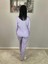 Kadın Pamuklu Viscon Çiçek Desenli Pijama Takımı (Lila) 5