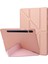 Samsung Galaxy Tab S10+ Kılıf Pu Deri+Silikon Origami Standı Koruyucu Kapak-Gül Altın (Yurt Dışından) 1