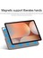 Samsung Galaxy Tab S6 Lite (2024)/(2022)/(2020) P610/P615 Kılıf Desenli Baskılı Stand Litchi Dokulu Deri Tablet Kılıfı Kart Yuvalı-Mor 2