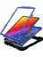 Samsung Galaxy Tab A7 Lite 8.7 Inç T225/T220 Kılıf Silikon+Pc Kickstand Tablet Kılıfı, Kullanışlı Askı, Omuz Askısı-Siyah/gül (Yurt Dışından) 4