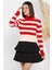 Kadın Balıkçı Yaka Taş Detaylı Crop Top Bluz 2