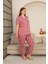 Büyük Beden Pamuk Düğmeli Kadın Pijama Takımı – Rahat ve Şık Gömlek Pijama Tasarımı 3