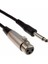 G-526V 6.3MM MONO ERKEK CANON DİŞİ 4 METRE MİKROFON ARA KABLOSU 1
