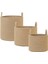 3'lü Jüt Halat Sepet Set 26 x 22 / 35 x 27 / 40 x 40 cm 2
