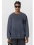 Yıkamalı Cep Detaylı Oversize Sweatshirt Siyah 2