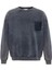 Yıkamalı Cep Detaylı Oversize Sweatshirt Siyah 3