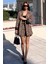 Kadın Leopar Desen Oversize Astarlı Blazer Ceket 2