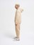 Unisex Basic Oversize Kapüşonlu Bej Sweatshirt 2