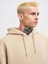 Unisex Basic Oversize Kapüşonlu Bej Sweatshirt 4