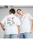 Kadın Beyaz Puma Wardrobe Ess Graphic Tee Beyaz Kadın T-Shirt 1