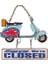 Dekoratif Metal Kapı Yazısı Scooter 3