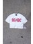 Ac/cd Beyaz Crop Pembe Baskılı T-Shirt 1