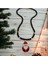 Yılbaşı Noel Baba Tasarımlı Lav Taşlı Özel Kolye 4