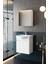 Fulya 50 cm Mdf Lavabolu Aynalı Banyo Dolabı Seti Seramik Lavabo Dahil Beyaz Mdf 1