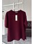 Bisiklet Yaka Modal Basic Tshirt- Bordo 2