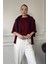 Bisiklet Yaka Modal Basic Tshirt- Bordo 3