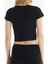 Kadın Crop T-Shirt 51813 - Siyah 3