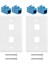 2'li Paket 2 Bağlantı Noktalı Ethernet Duvar Plakası, RJ45 Cat6 Dişi - Dişi Jak Sıralı Bağlayıcı Yüz Plakaları, 2 Bağlantı Noktalı (Yurt Dışından) 2