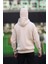 Ninja Kar Maskeli Kapüşonlu Üç Iplik Pamuklu Fermuarlı Unisex Sweatshirt 4