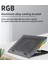 Şok Soğutma Profesyonel Dizüstü Bilgisayar Notebook Soğutucu Laptop Stand Işıklı Oyuncu Laptoplarına Özel Tek Büyük Fanı Ile Hızlı Soğutma 2 USB Giriş S601 3