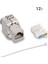 Keystone Modül Jakları - 12 Parça CAT6A Korumalı Keystone Jakı RJ45 Cat 6A Ethernet Modülü 10 Gbit Metal Muhafazalı (Yurt Dışından) 3
