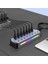 Çok Işlevli Rgb USB 3.0 Hub 5gbps Hızlı Iletim Ayırıcı Bc 1.2 Şarj Protokolü Bilgisayar Genişletme Yuvası (Yurt Dışından) 3