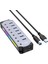 Çok Işlevli Rgb USB 3.0 Hub 5gbps Hızlı Iletim Ayırıcı Bc 1.2 Şarj Protokolü Bilgisayar Genişletme Yuvası (Yurt Dışından) 4
