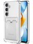 Kartlıklı Kılıf Samsung Galaxy S24 Kart Koymalı Şeffaf Silikon - Şeffaf 1