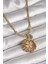 Gold Renk İtalyan Zincir Dorika Yonca Model Nazar Boncuk Detay Kadın Kolye - EBJ250301W31593 1