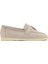 Kadın Bej Süet Deri Maskülen Loafer 25SFD130310 1