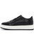 Erkek Siyah Bağcıklı Kalın Tabanlı Deri Sneaker 25SFD610618 2