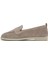 Kadın Bej Süet Deri Loafer 25SFD510410 2