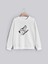 Prison Break Baskılı Bisiklet Yaka Kapşonsuz Normal Kalıp Beyaz Sweatshirt 1