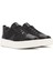 Erkek Siyah Bağcıklı Kalın Tabanlı Deri Sneaker 25SFD654318 3