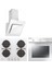 Candy Turbolu Beyaz Cam Ankastre Set(HON602W, CVG6WW, CDM 656) 1