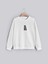 The Last Of Us Baskılı Bisiklet Yaka Kapşonsuz Normal Kalıp Beyaz Sweatshirt 1