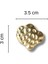 Yuvarlak Dokulu Asimetrik Gold Broş 3