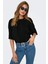Kadın Onlravenna Bisiklet Yaka Kısa Kollu T-Shirt 15318506 Siyah 2