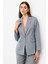 Kadın Tek Düğmeli Kapaklı Ceket 4062 Indigo 2