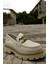 D25YA-3690 Krem Kadın Loafer Deri Tam Ortopedik Casual Günlük Ayakkabı 1