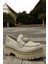 D25YA-3855 Krem Kadın Loafer Deri Tam Ortopedik Casual Günlük Ayakkabı 1
