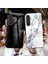 Samsung Galaxy A36 5g Kılıf Mermer Desenli Temperli Cam+Pc+Tpu Koruyucu Telefon Kapağı-Siyah Mermer (Yurt Dışından) 5